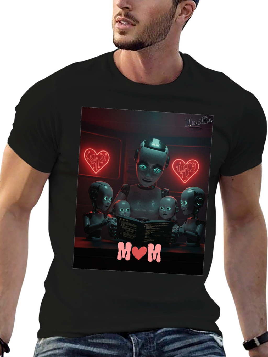 Robot Mom T-Shirt - Futuristic Family Love