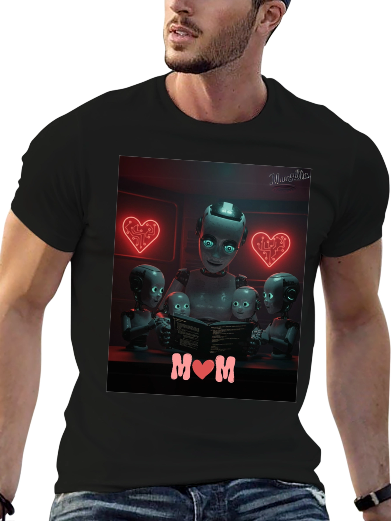 Robot Mom T-Shirt - Futuristic Family Love