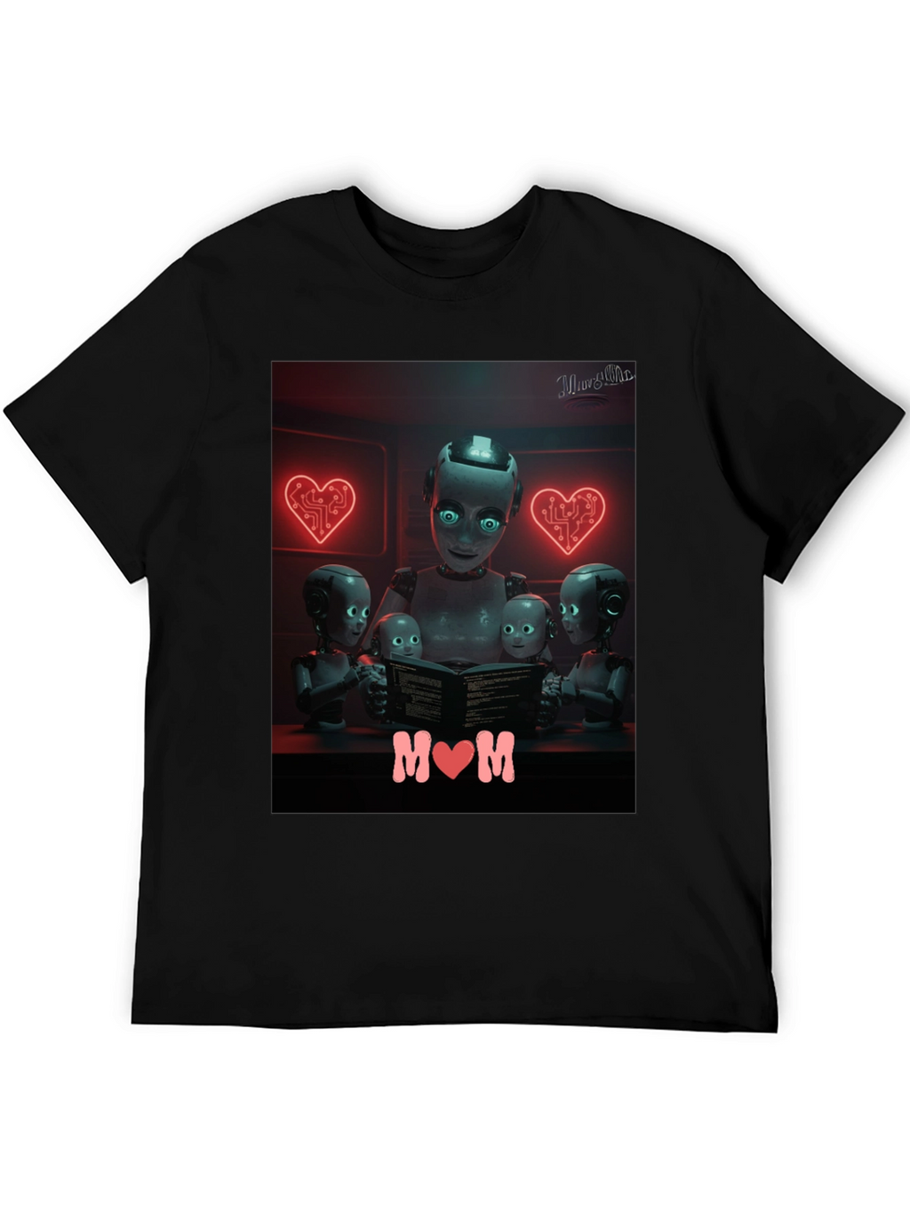 Robot Mom T-Shirt - Futuristic Family Love