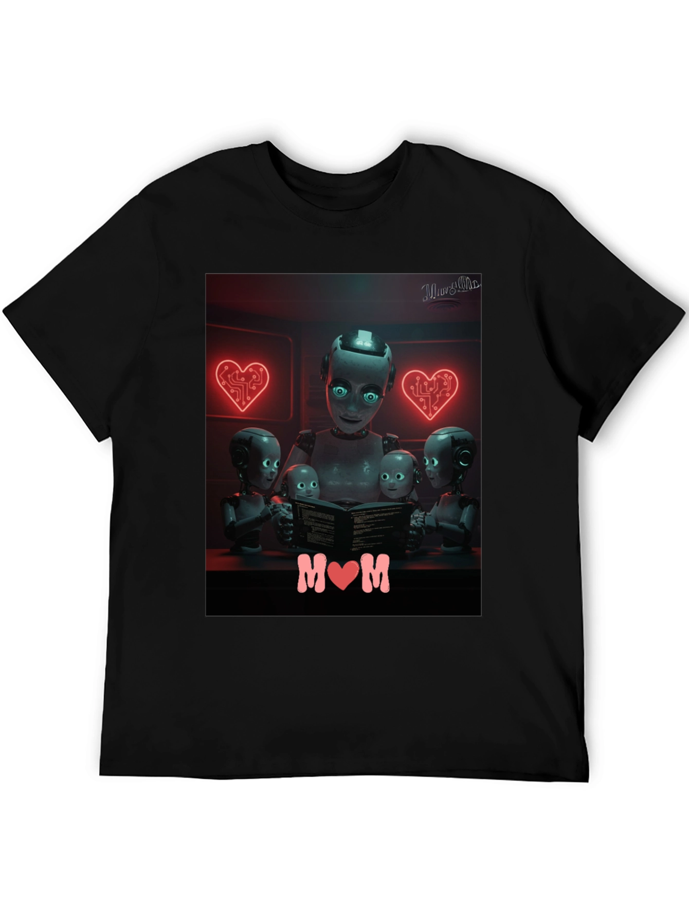 Robot Mom T-Shirt - Futuristic Family Love