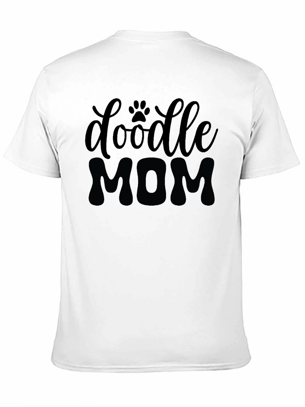 Doodle Mom Graphic Tee - Black Cotton T-Shirt