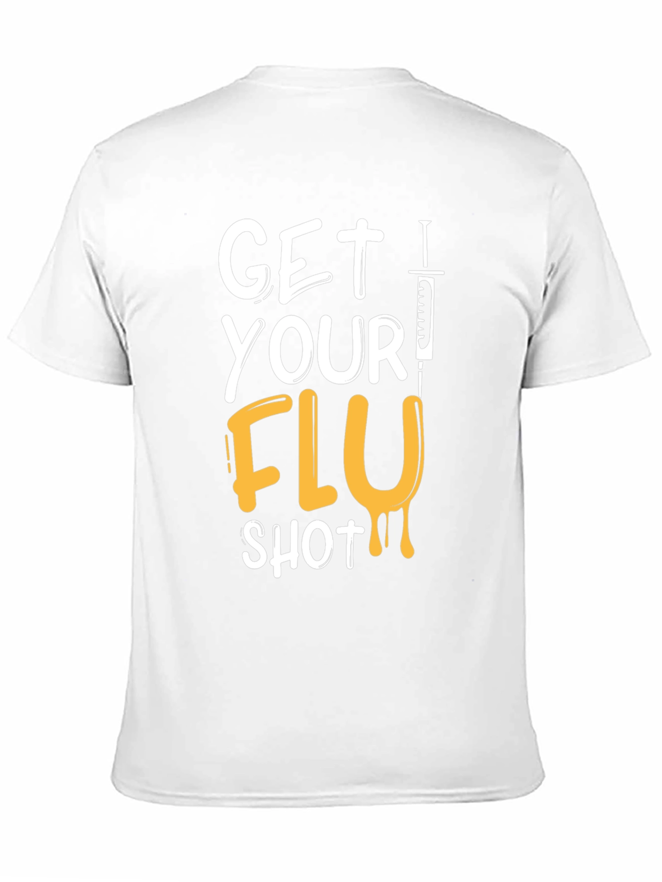 Get Your Flu Shot T-Shirt - Black Graphic Tee