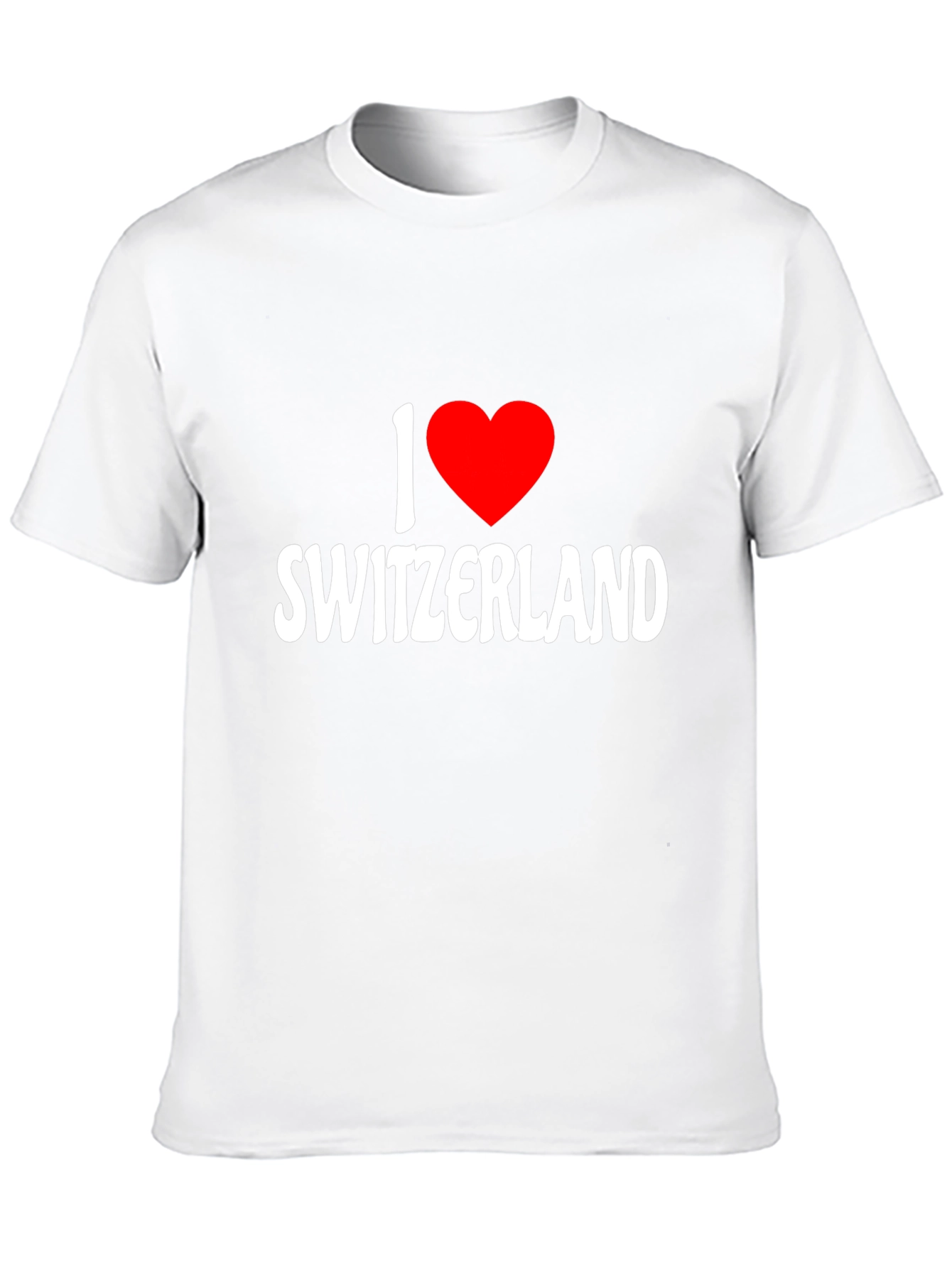 I Love Switzerland Graphic Black T-Shirt