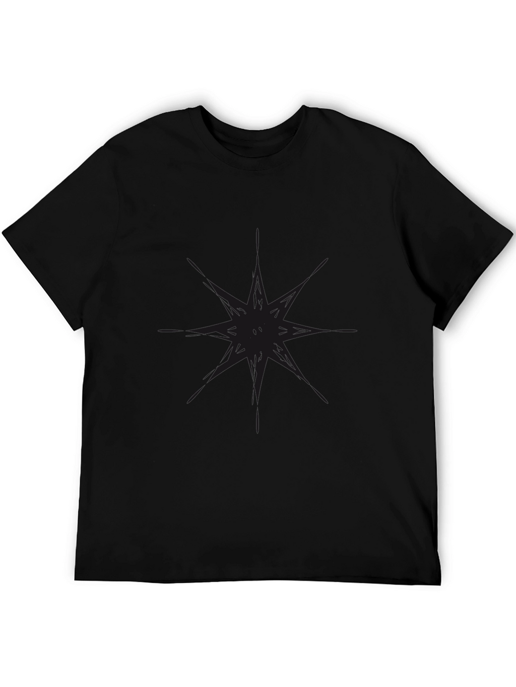 Mens Black Graphic Tee - Modern Style