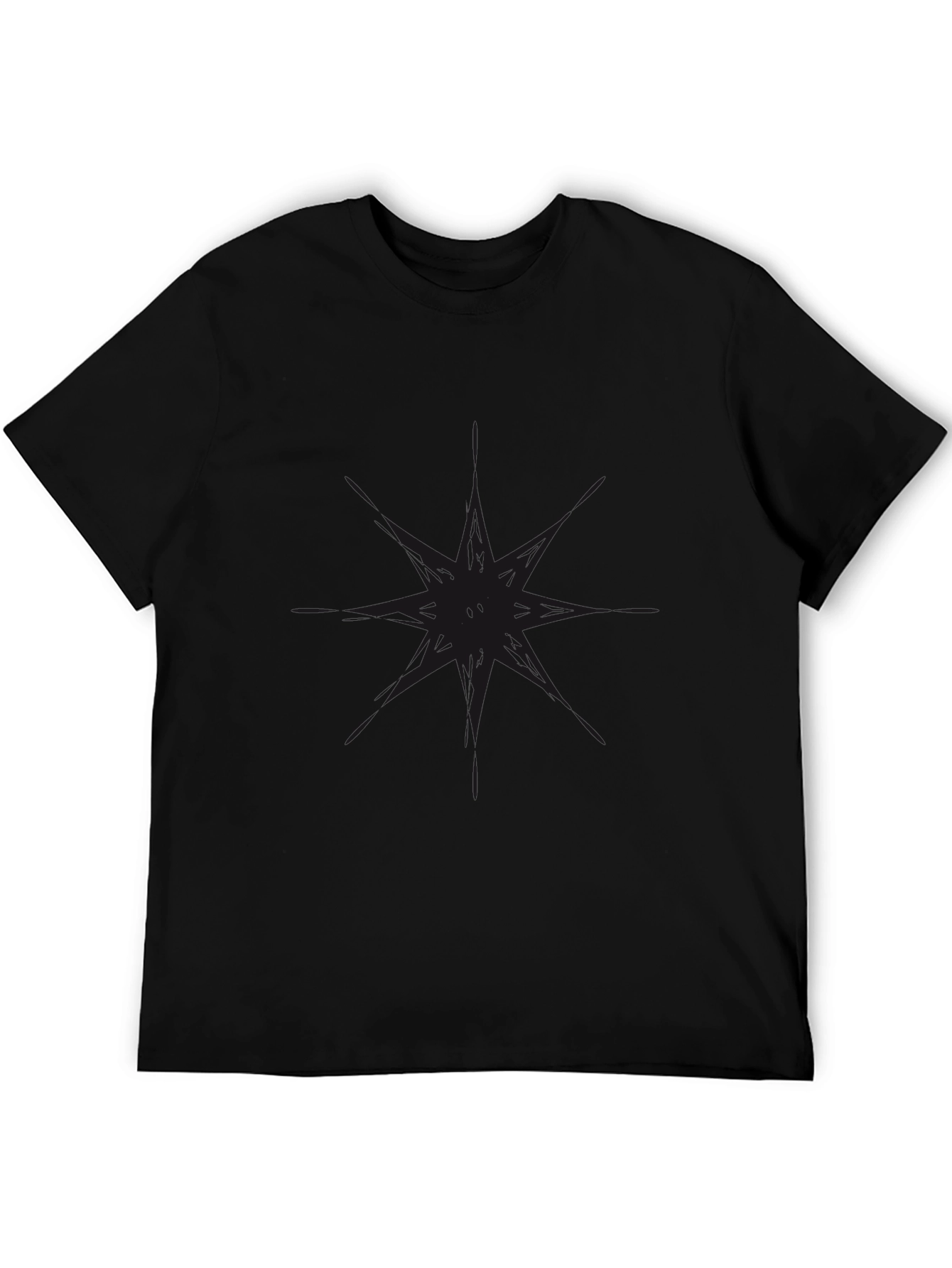 Mens Black Graphic Tee - Modern Style