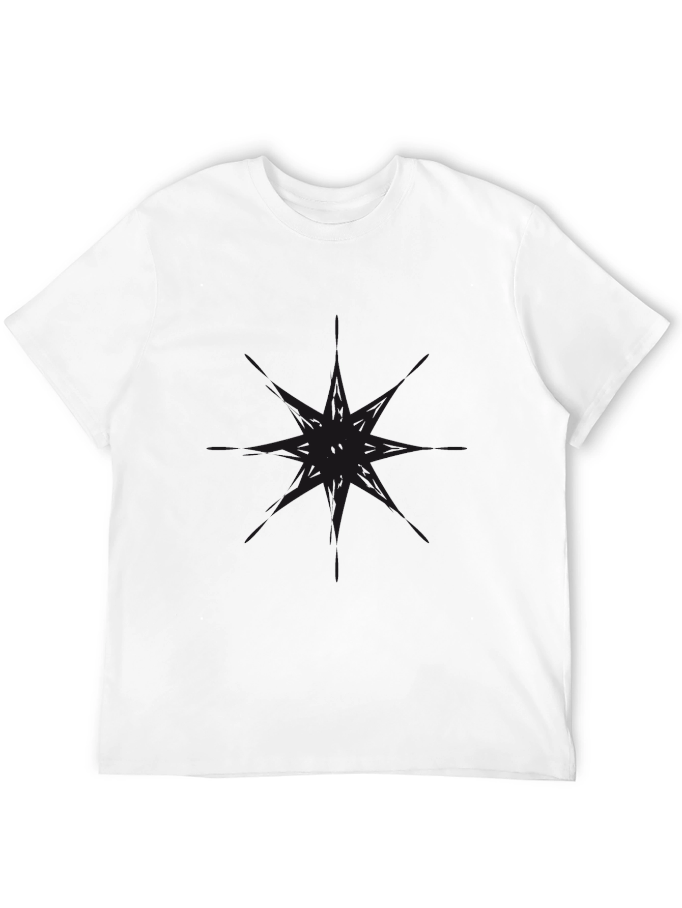 Mens Black Graphic Tee - Modern Style