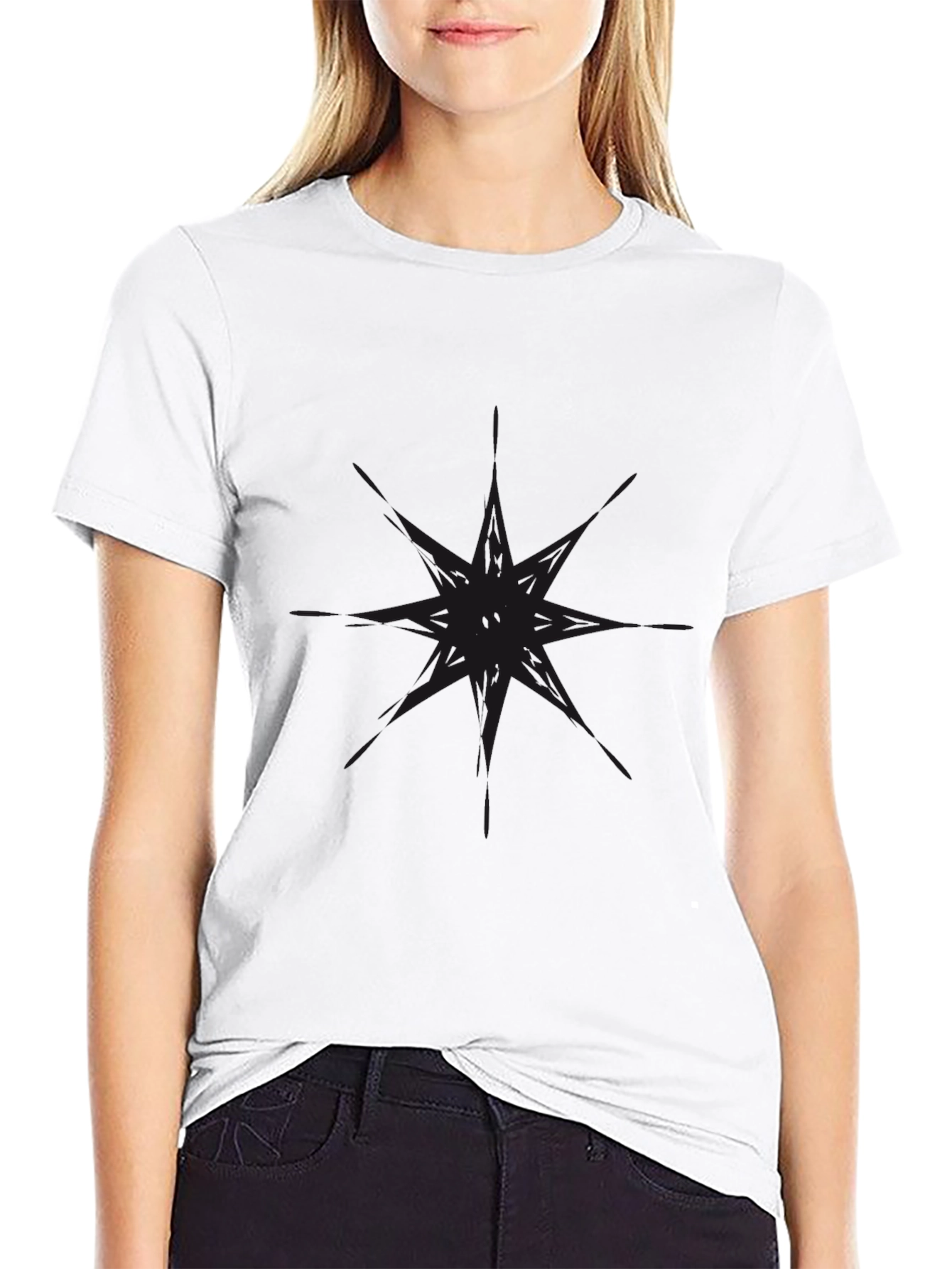 Mens Black Graphic Tee - Modern Style