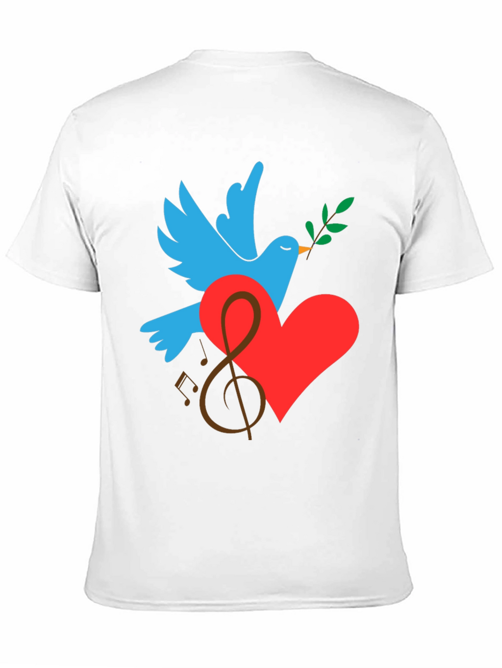 Peace Dove Graphic Print Black T-Shirt