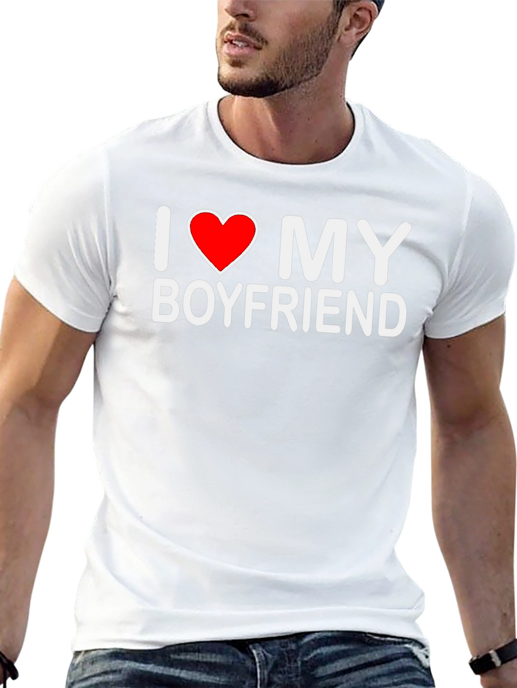 I Love My Boyfriend Black T-Shirt