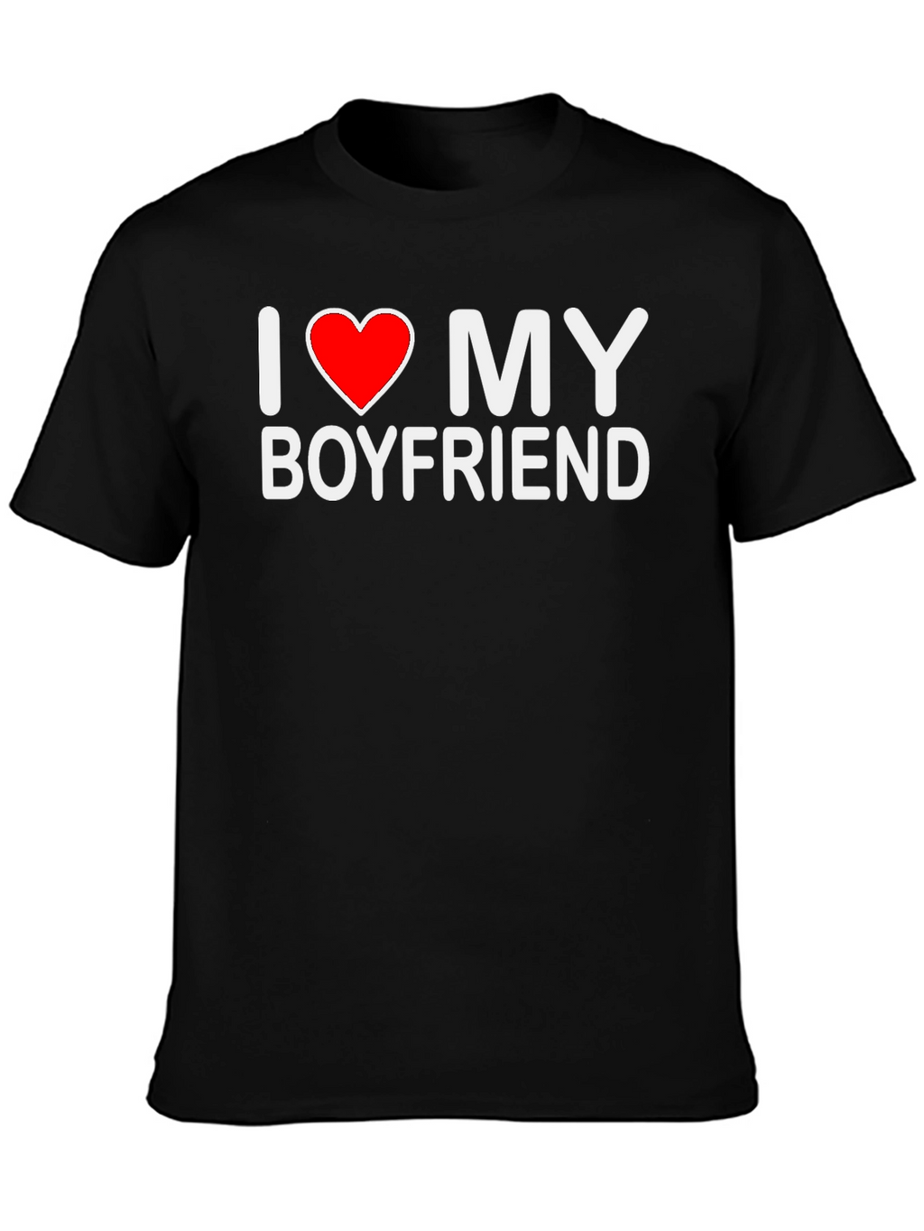 I Love My Boyfriend Black T-Shirt