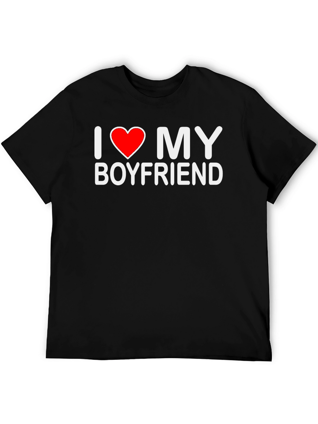 I Love My Boyfriend Black T-Shirt