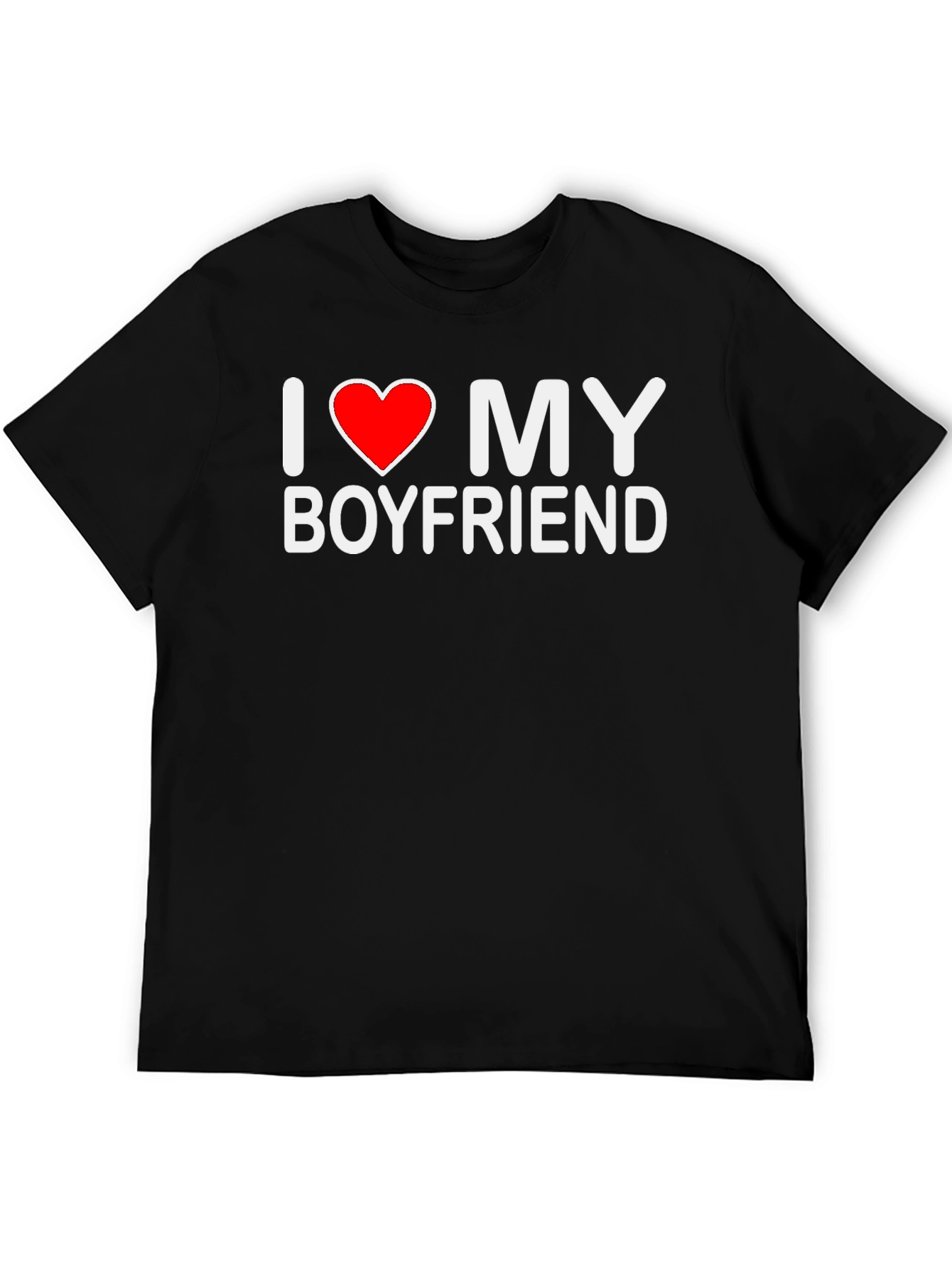I Love My Boyfriend Black T-Shirt