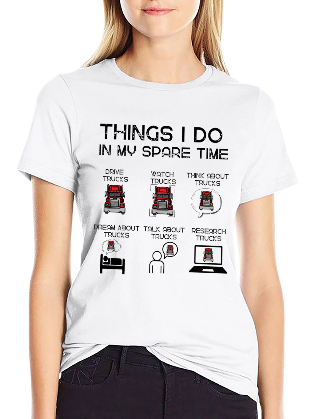 Truck Lover T-Shirt: Spare Time Truck Obsession Tee