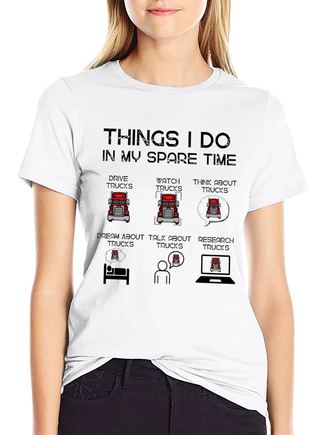 Truck Lover T-Shirt: Spare Time Truck Obsession Tee