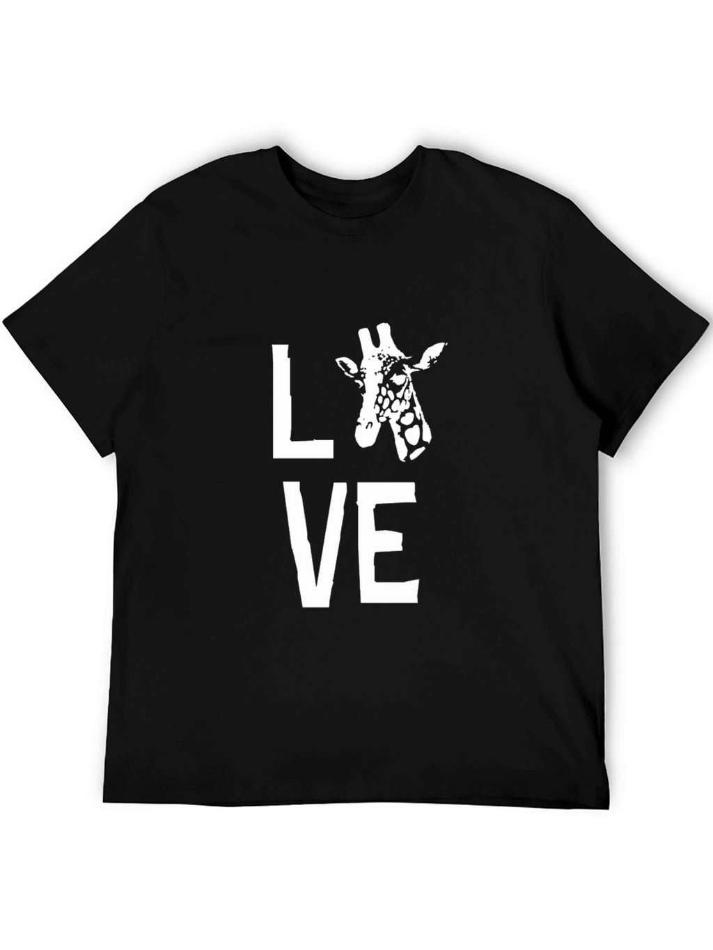 Giraffe Love Graphic Print Mens T-Shirt