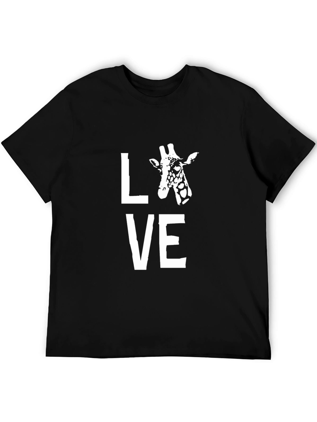 Giraffe Love Graphic Print Mens T-Shirt