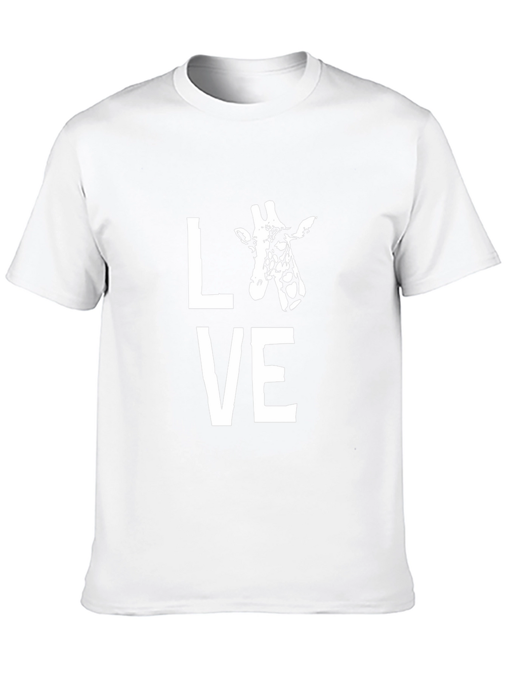 Giraffe Love Graphic Print Mens T-Shirt