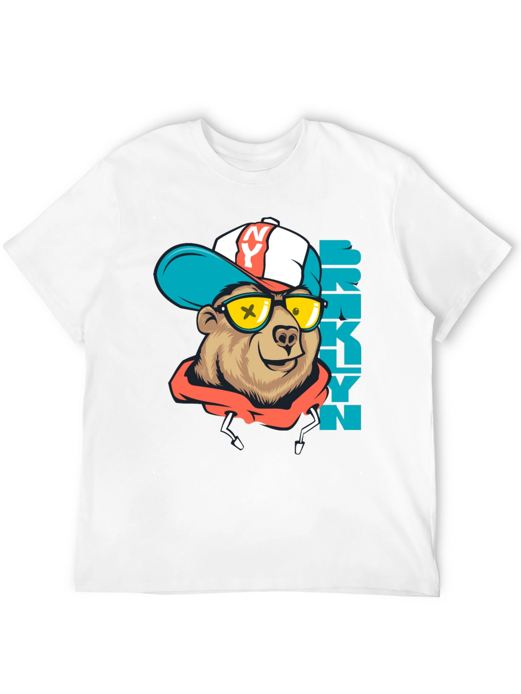 Brooklyn Bear Graphic Tee - Urban Style Shirt