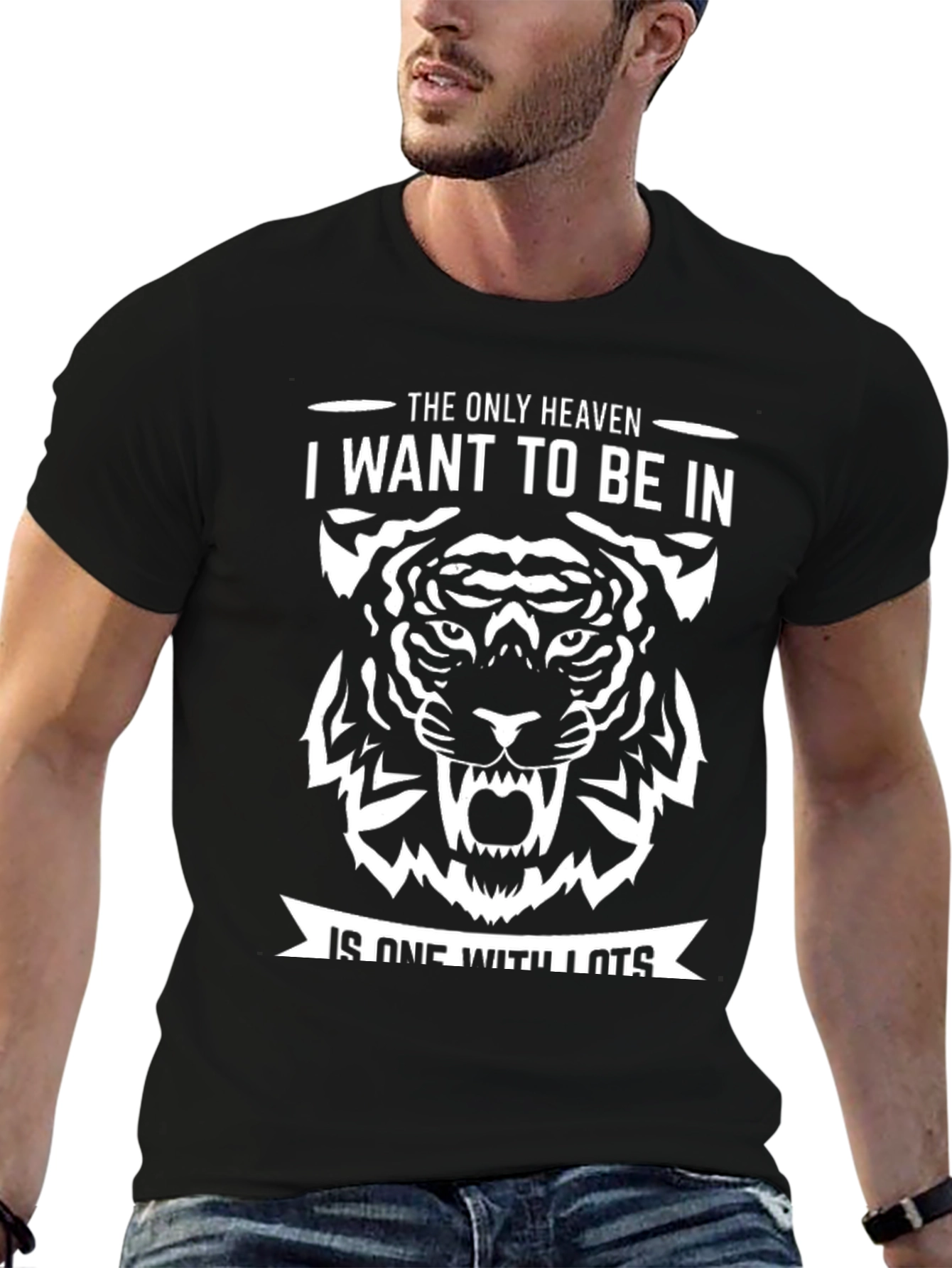 Tiger Heaven Graphic T-Shirt - Mens Black Tee