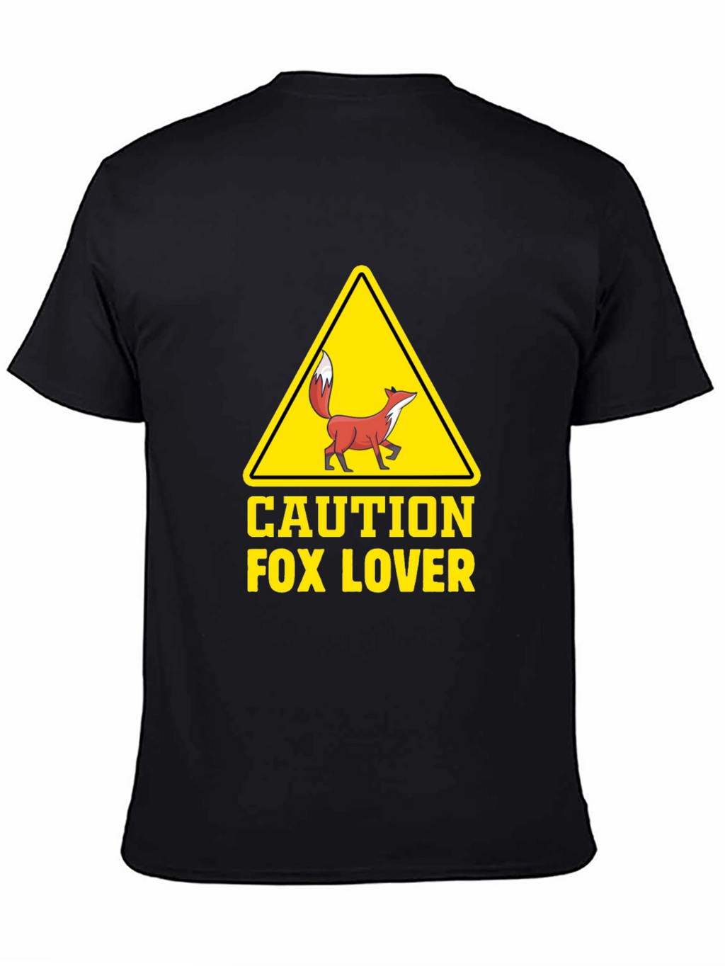 Caution Fox Lover Graphic T-Shirt - Unisex Crew Neck