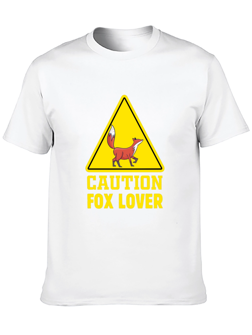 Caution Fox Lover Graphic T-Shirt - Unisex Crew Neck
