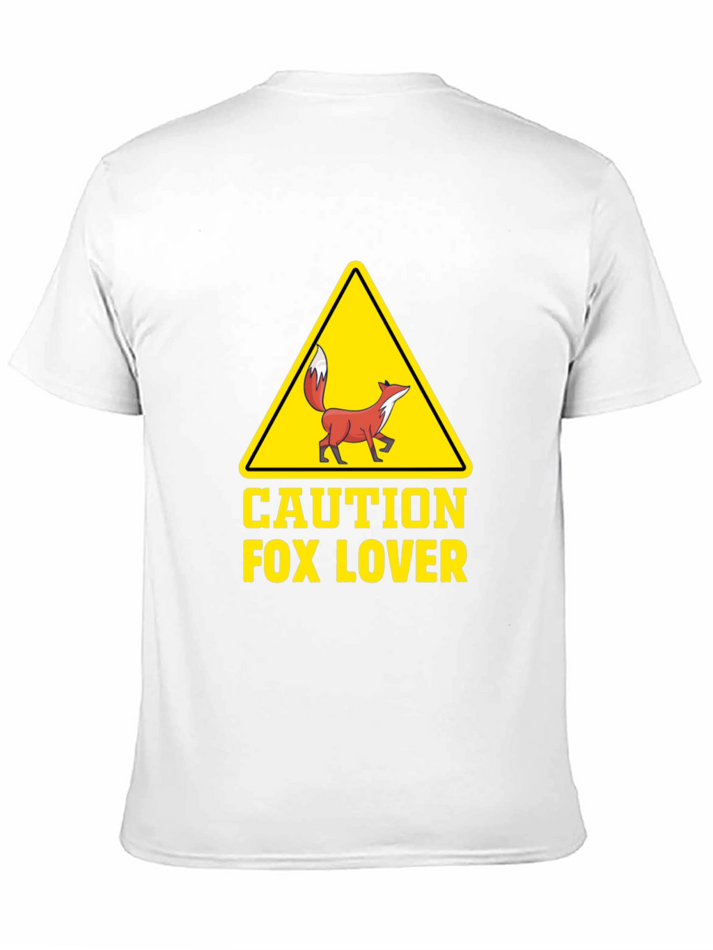 Caution Fox Lover Graphic T-Shirt - Unisex Crew Neck