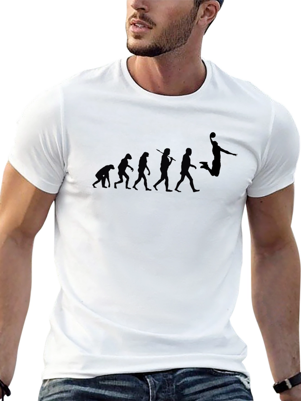 Evolution of Basketball Black T-Shirt