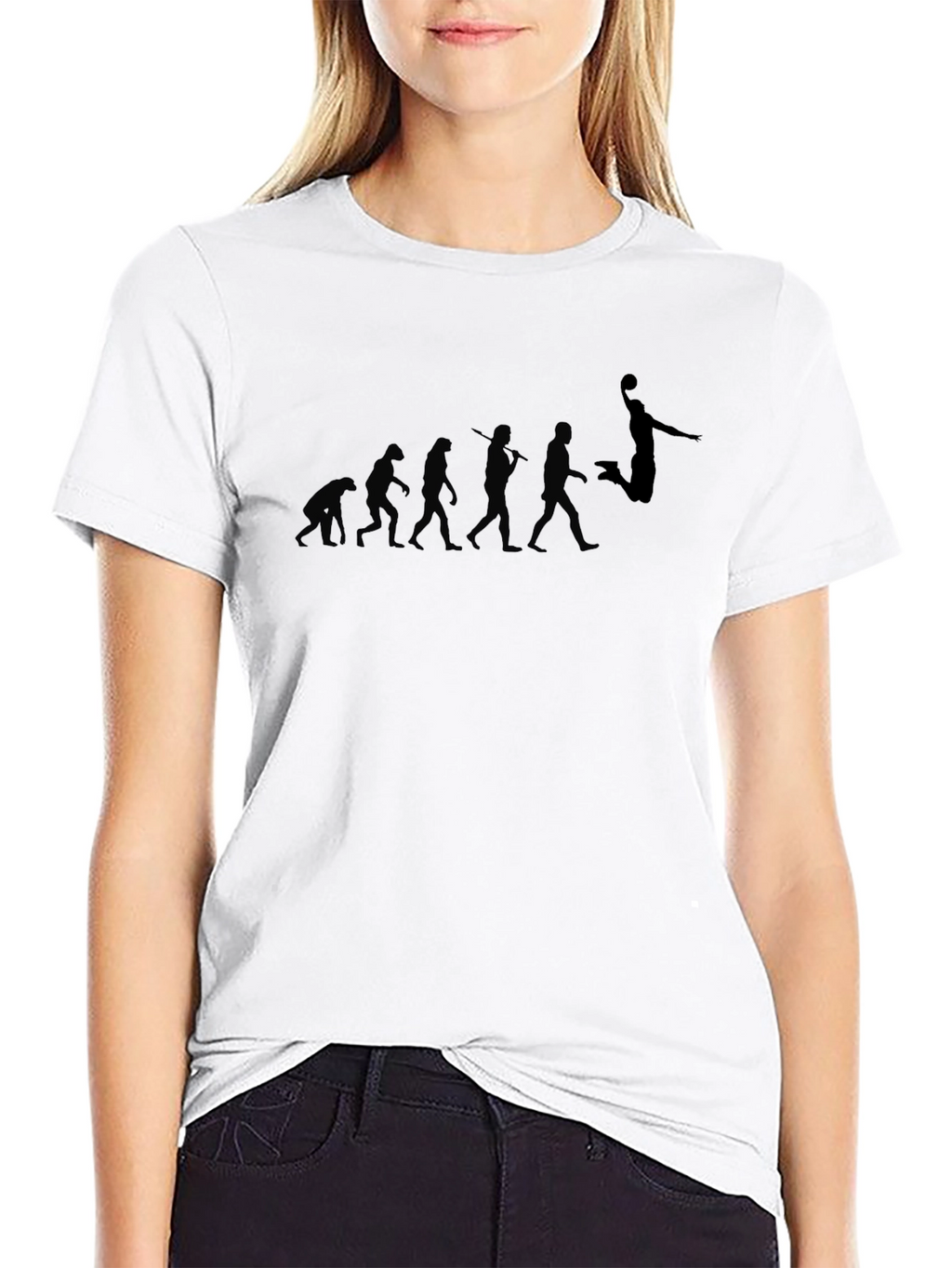 Evolution of Basketball Black T-Shirt