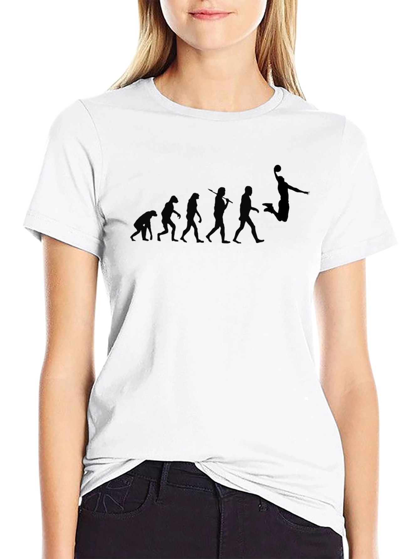 Evolution of Basketball Black T-Shirt