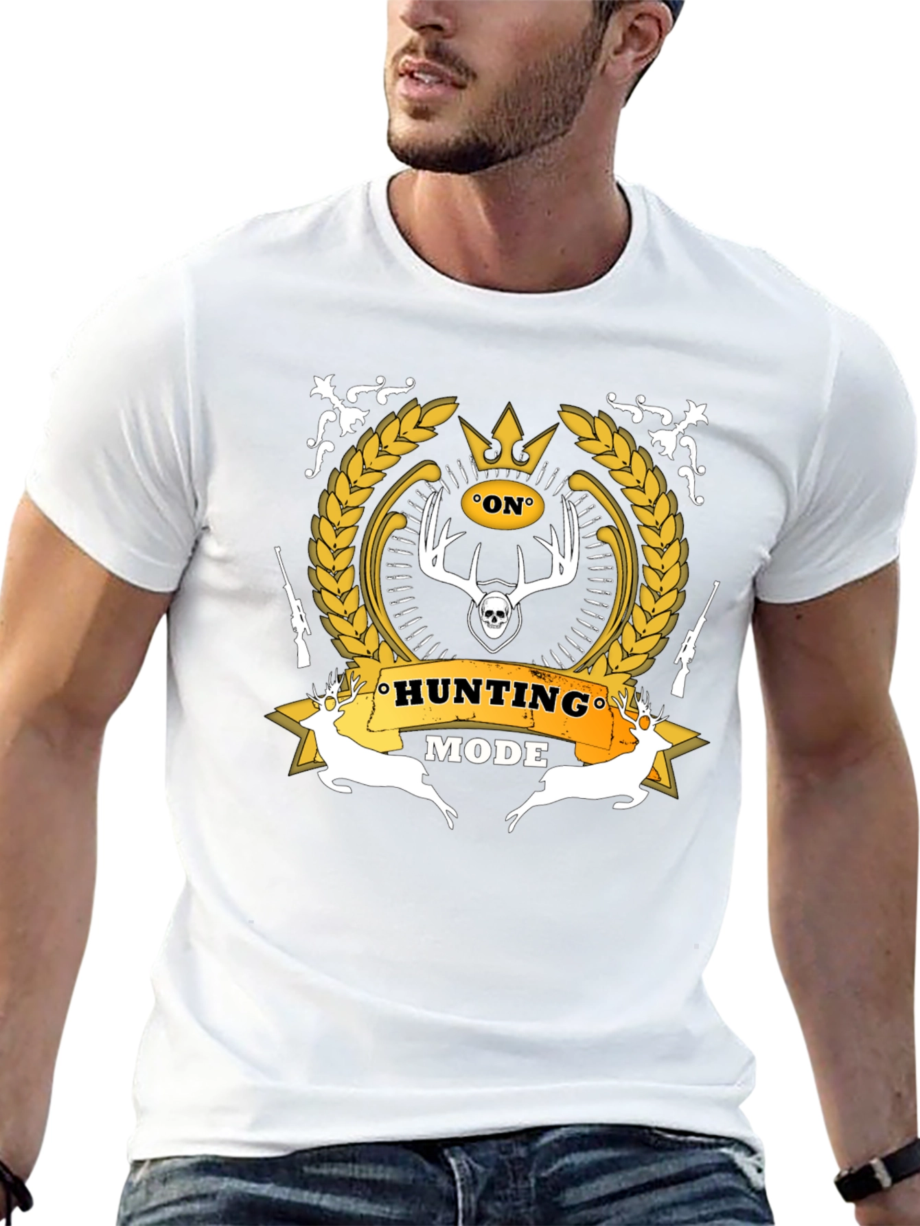 Hunting Mode Black Graphic T-Shirt