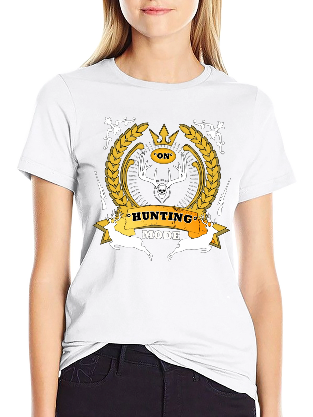 Hunting Mode Black Graphic T-Shirt
