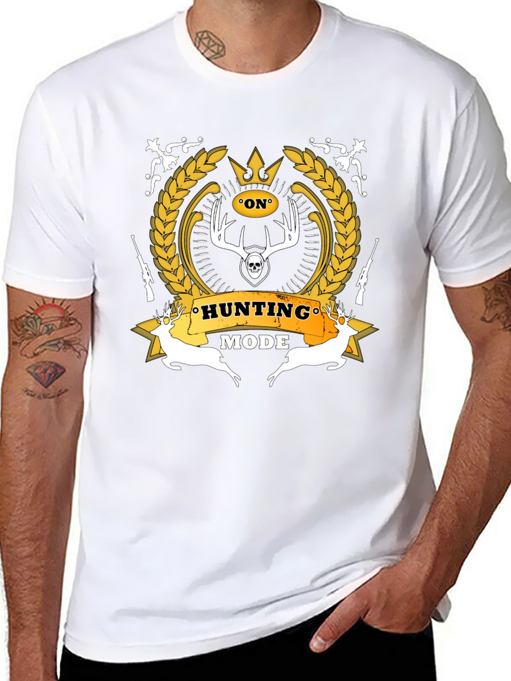 Hunting Mode Black Graphic T-Shirt
