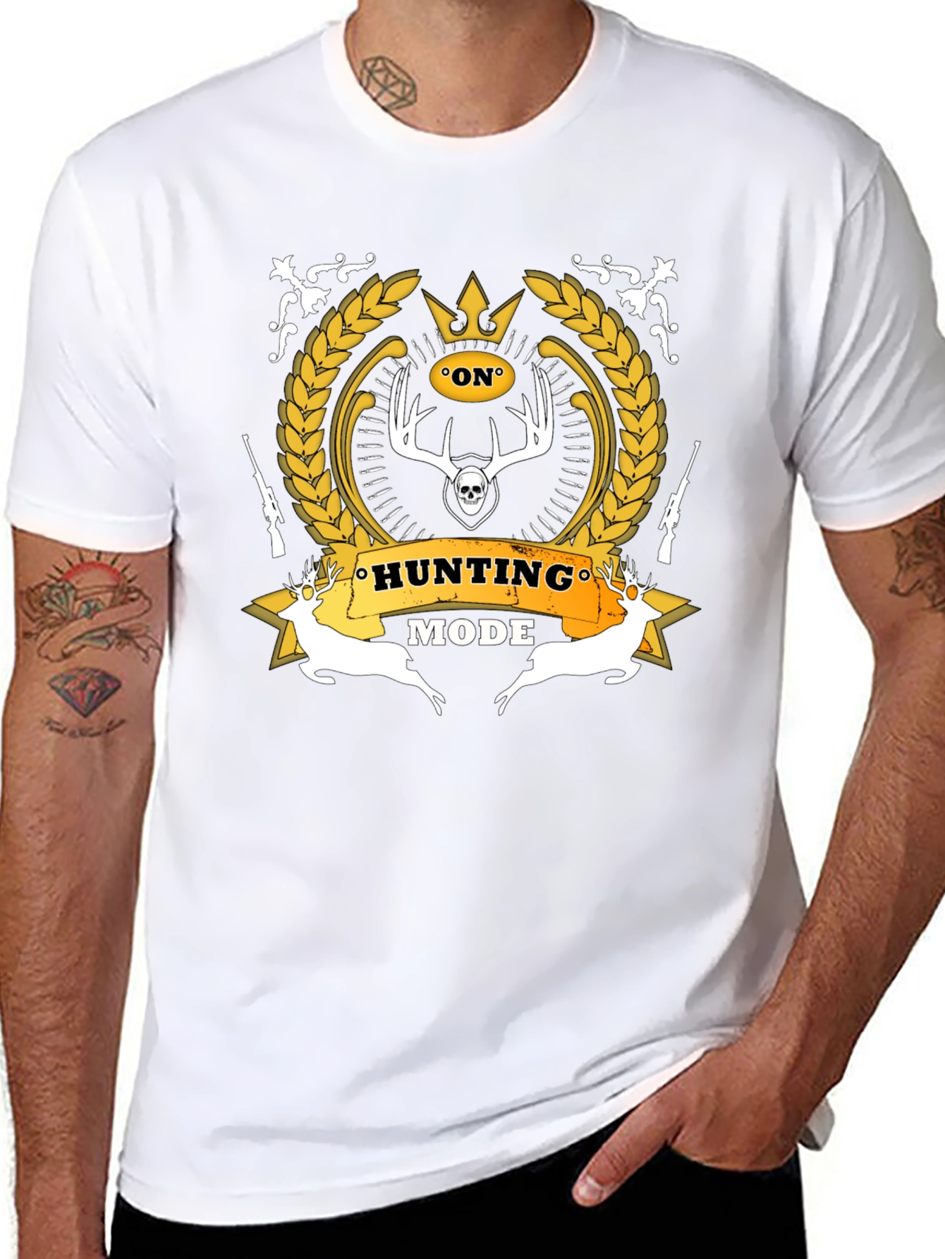 Hunting Mode Black Graphic T-Shirt