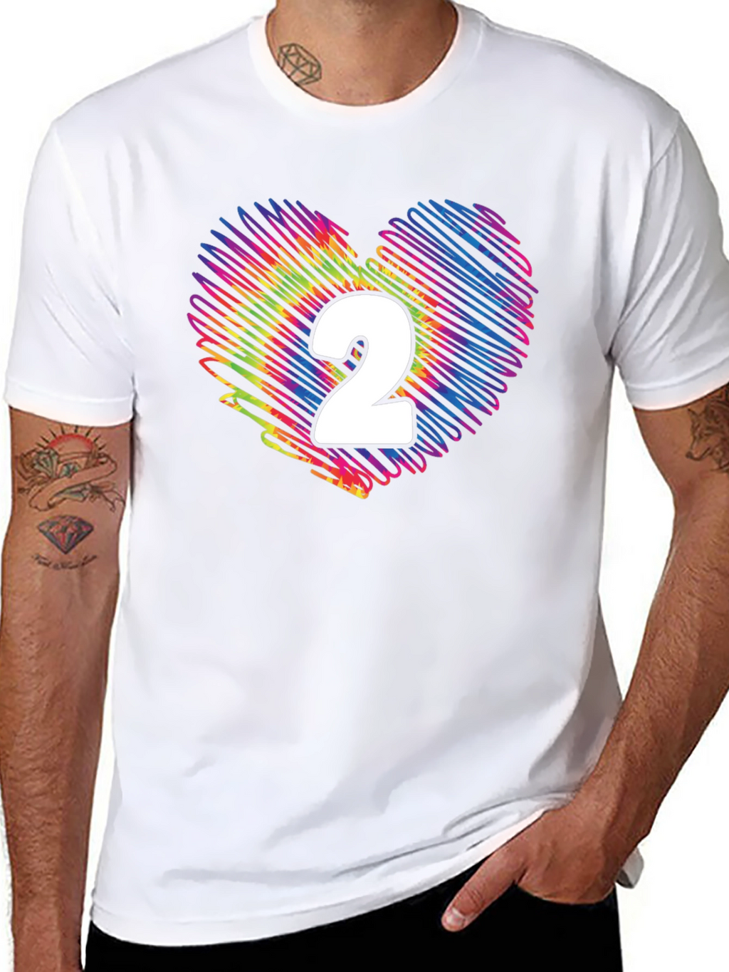 Rainbow Heart Number 2 T-Shirt