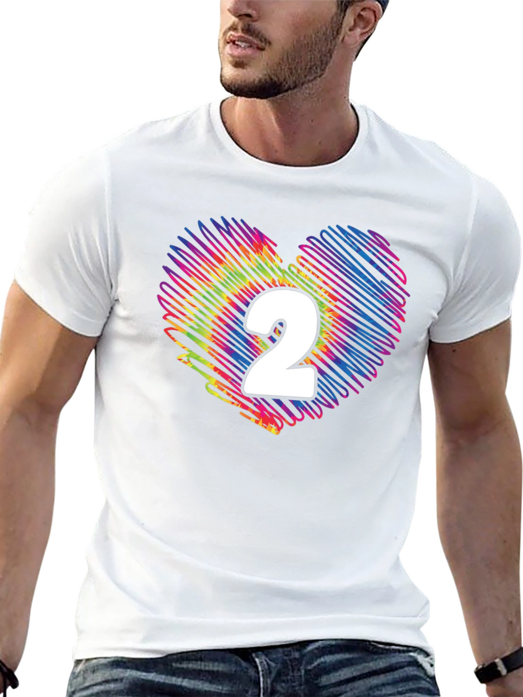 Rainbow Heart Number 2 T-Shirt