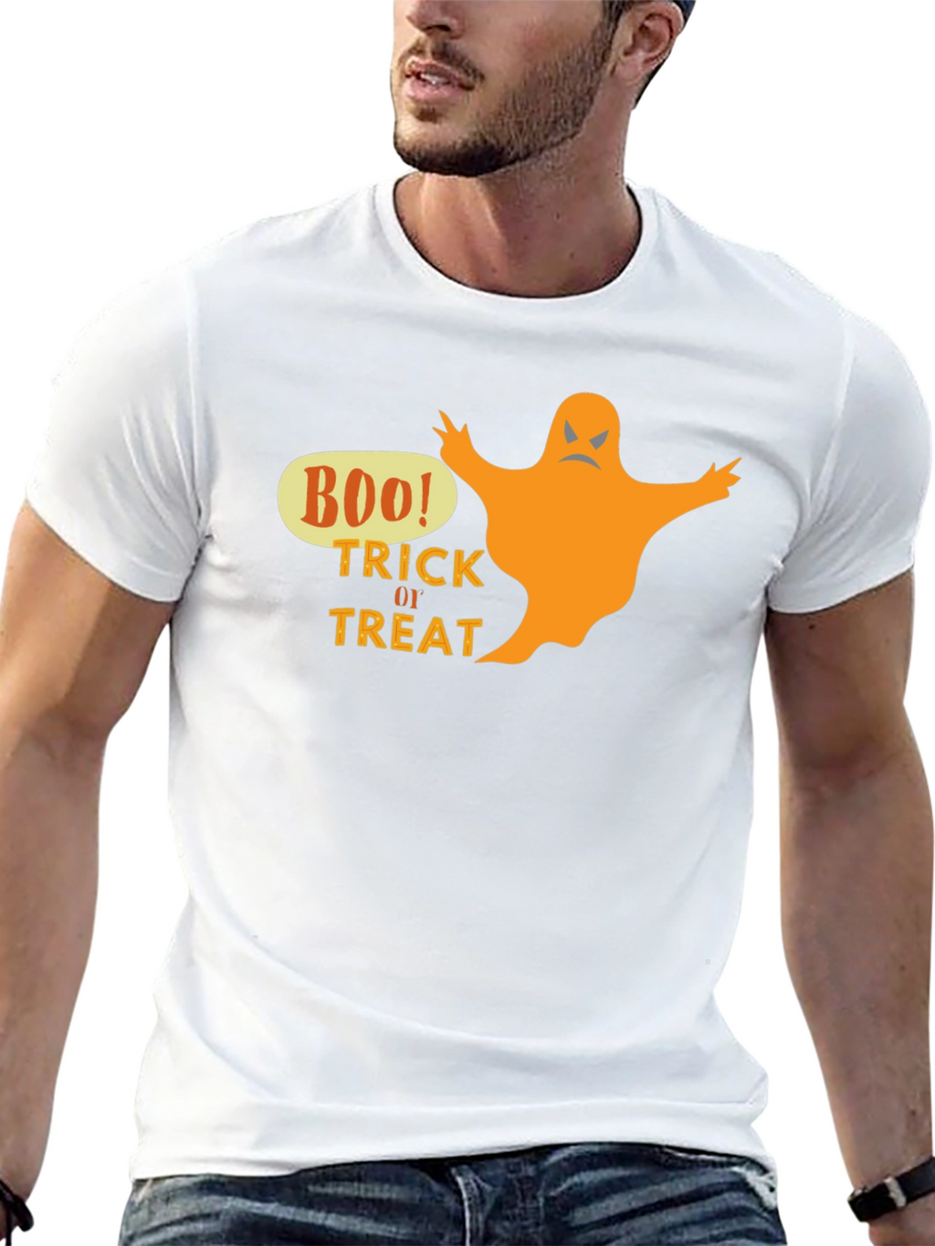 Halloween Boo! Trick or Treat Black T-Shirt