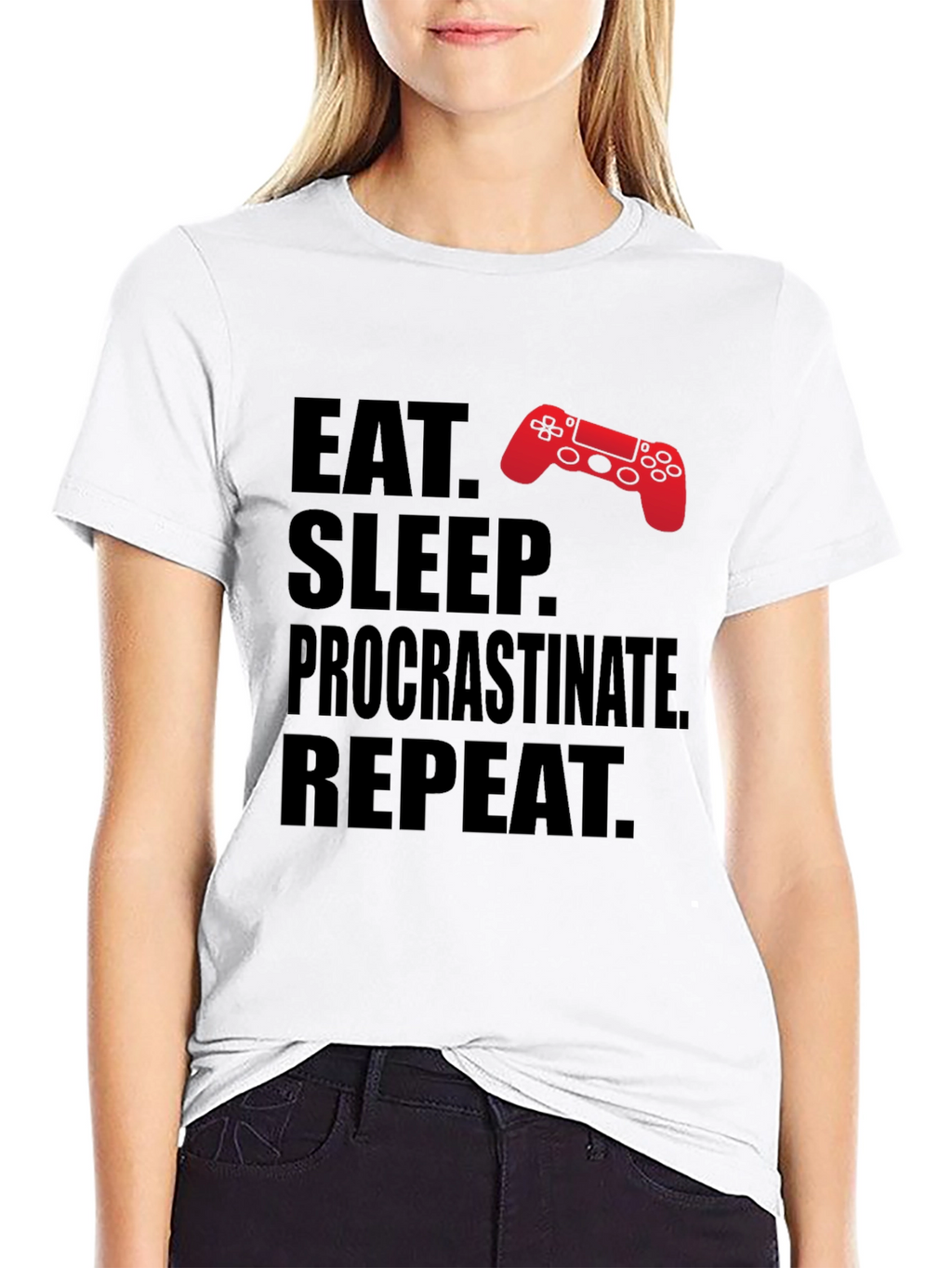 Eat Sleep Procrastinate Repeat T-Shirt