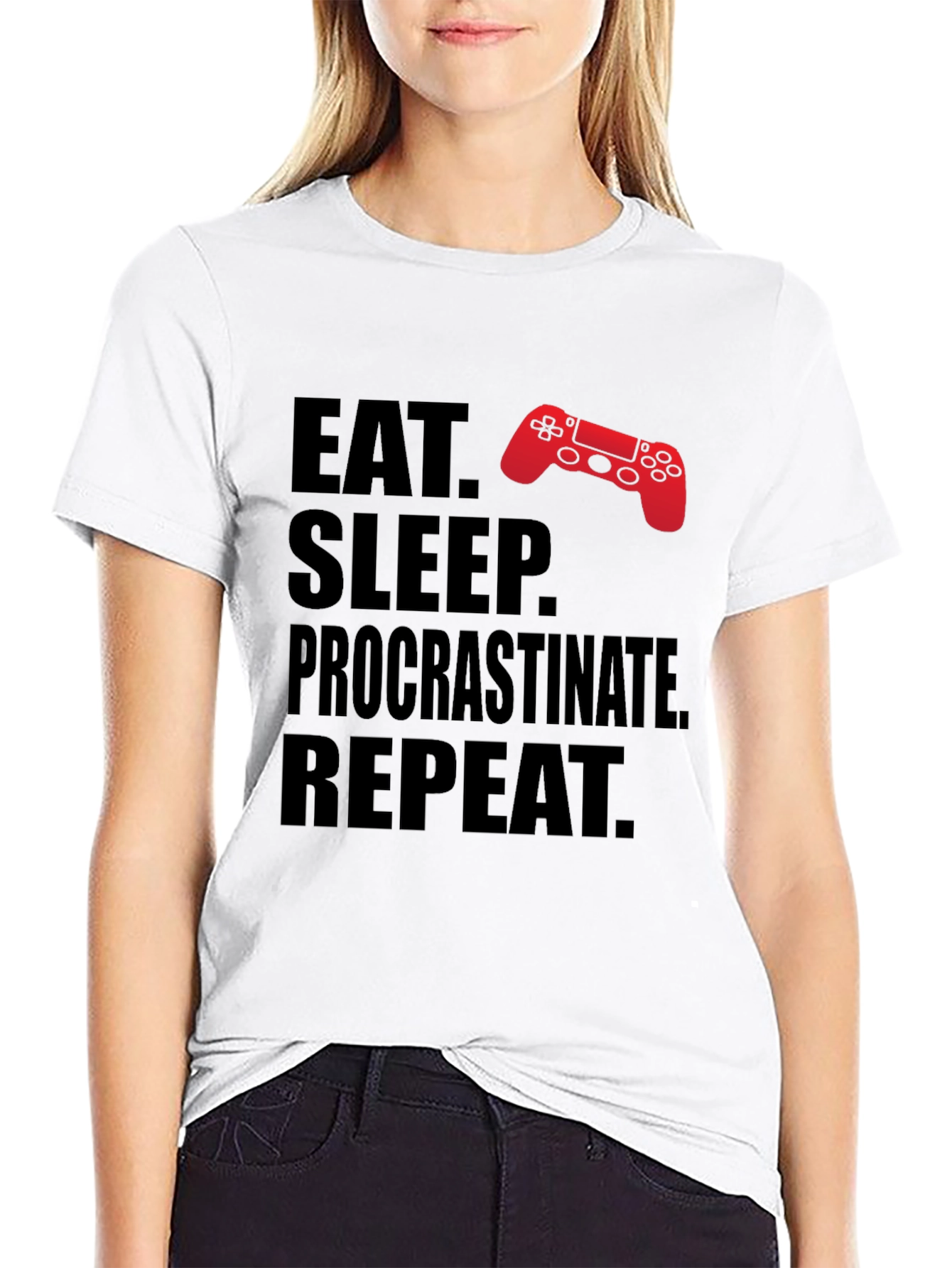 Eat Sleep Procrastinate Repeat T-Shirt