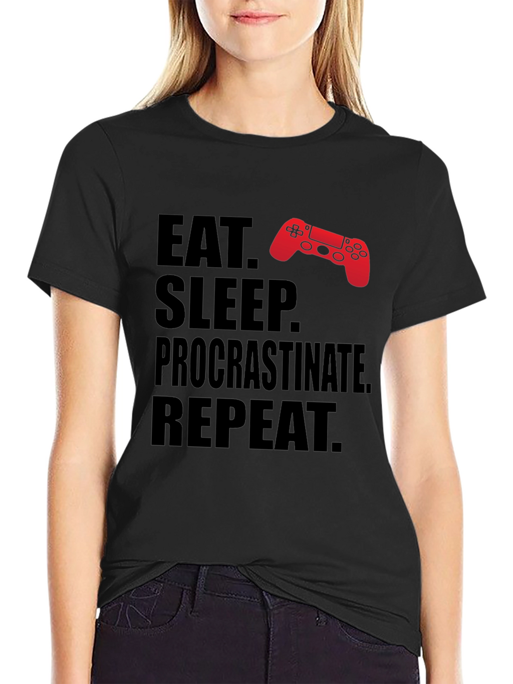 Eat Sleep Procrastinate Repeat T-Shirt