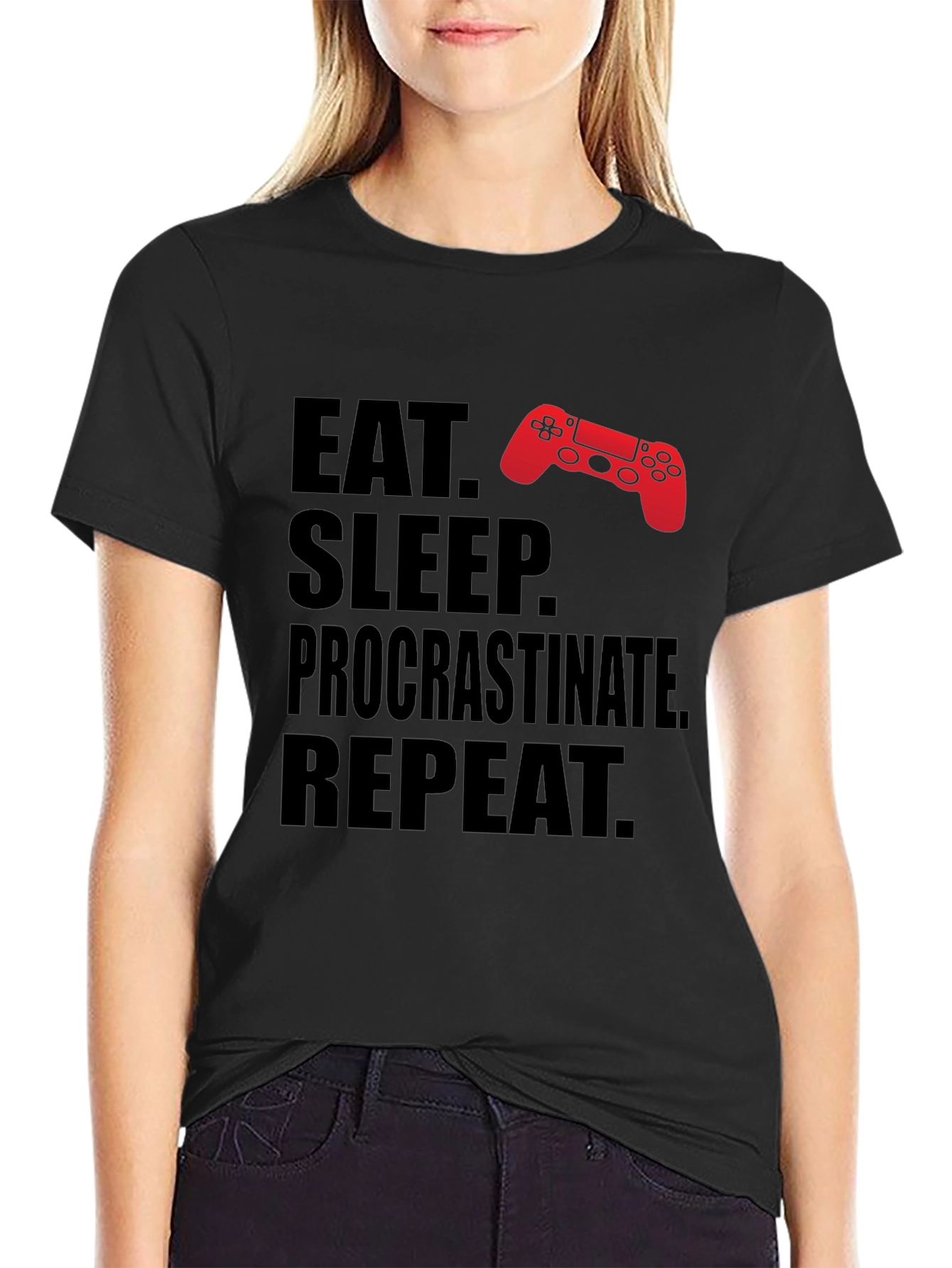Eat Sleep Procrastinate Repeat T-Shirt