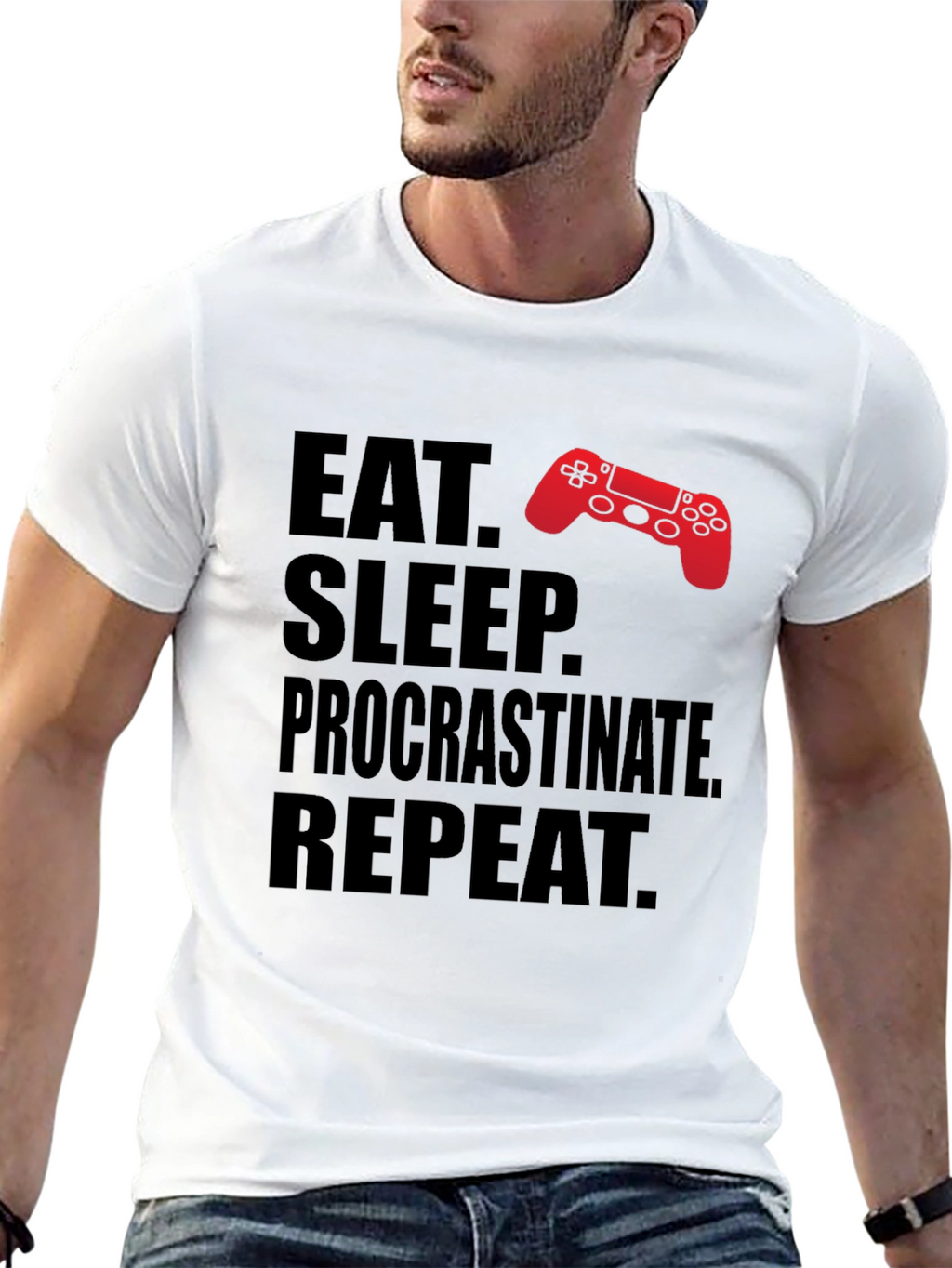 Eat Sleep Procrastinate Repeat T-Shirt