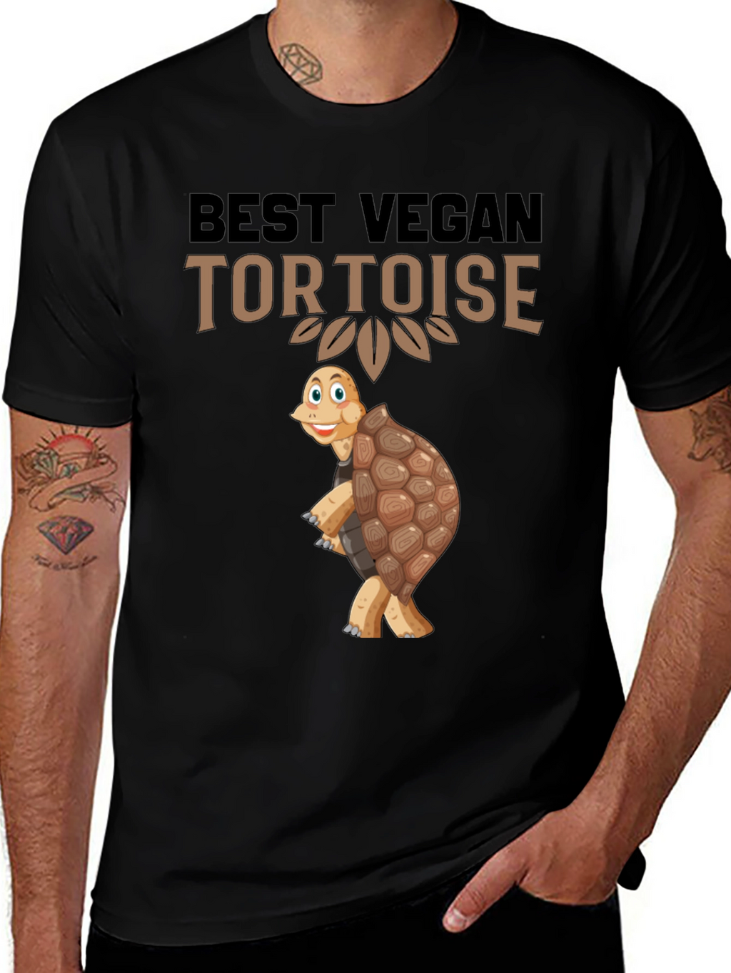 Best Vegan Tortoise Graphic T-Shirt