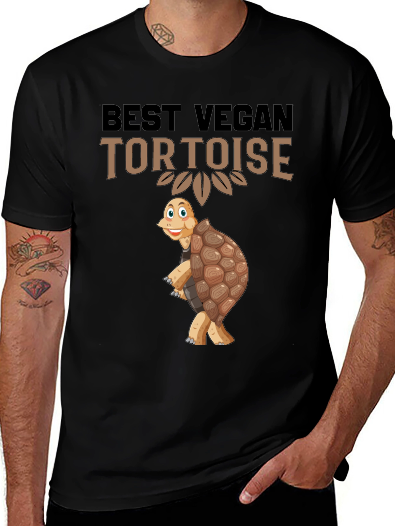 Best Vegan Tortoise Graphic T-Shirt