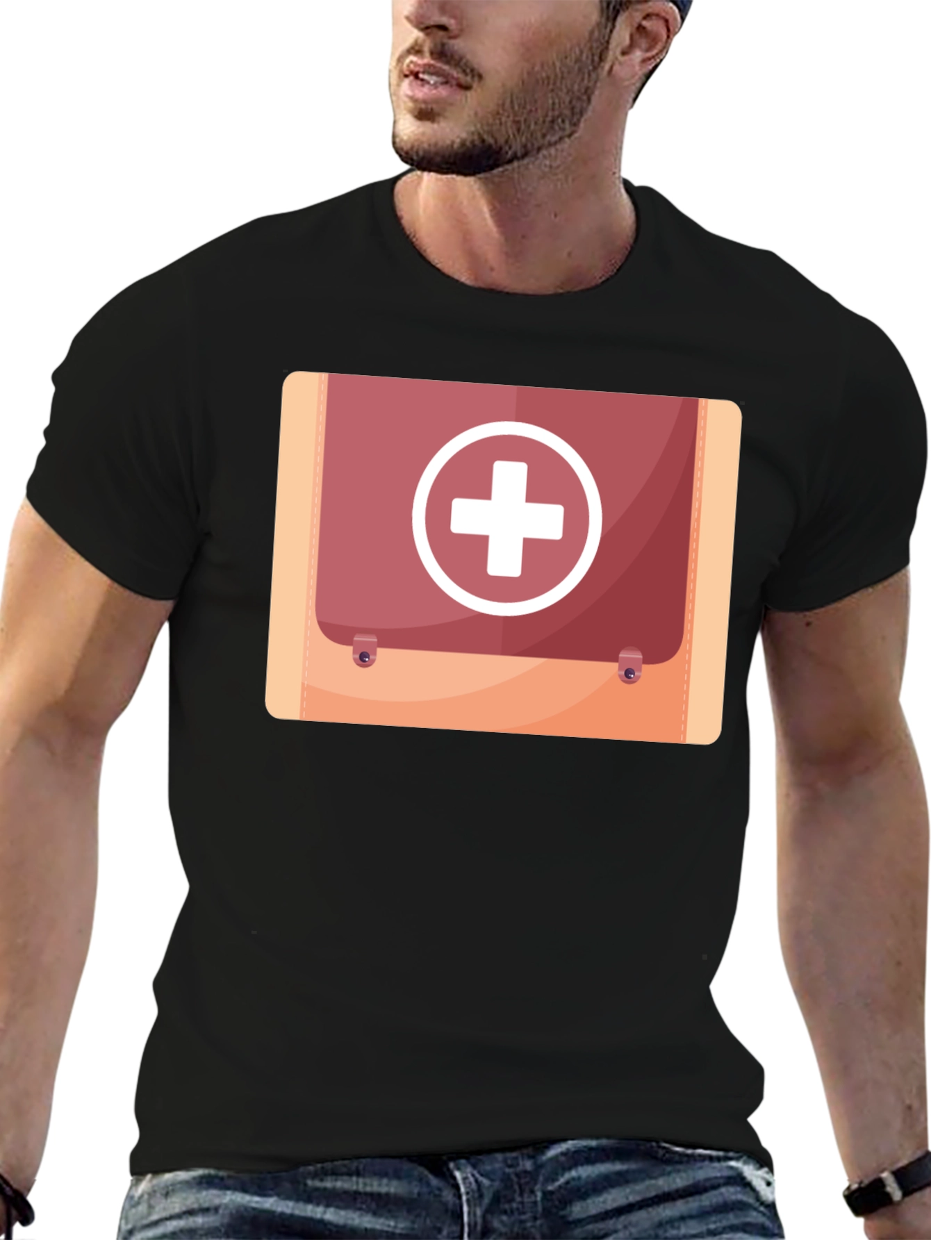 First Aid Kit Graphic Black Tee
