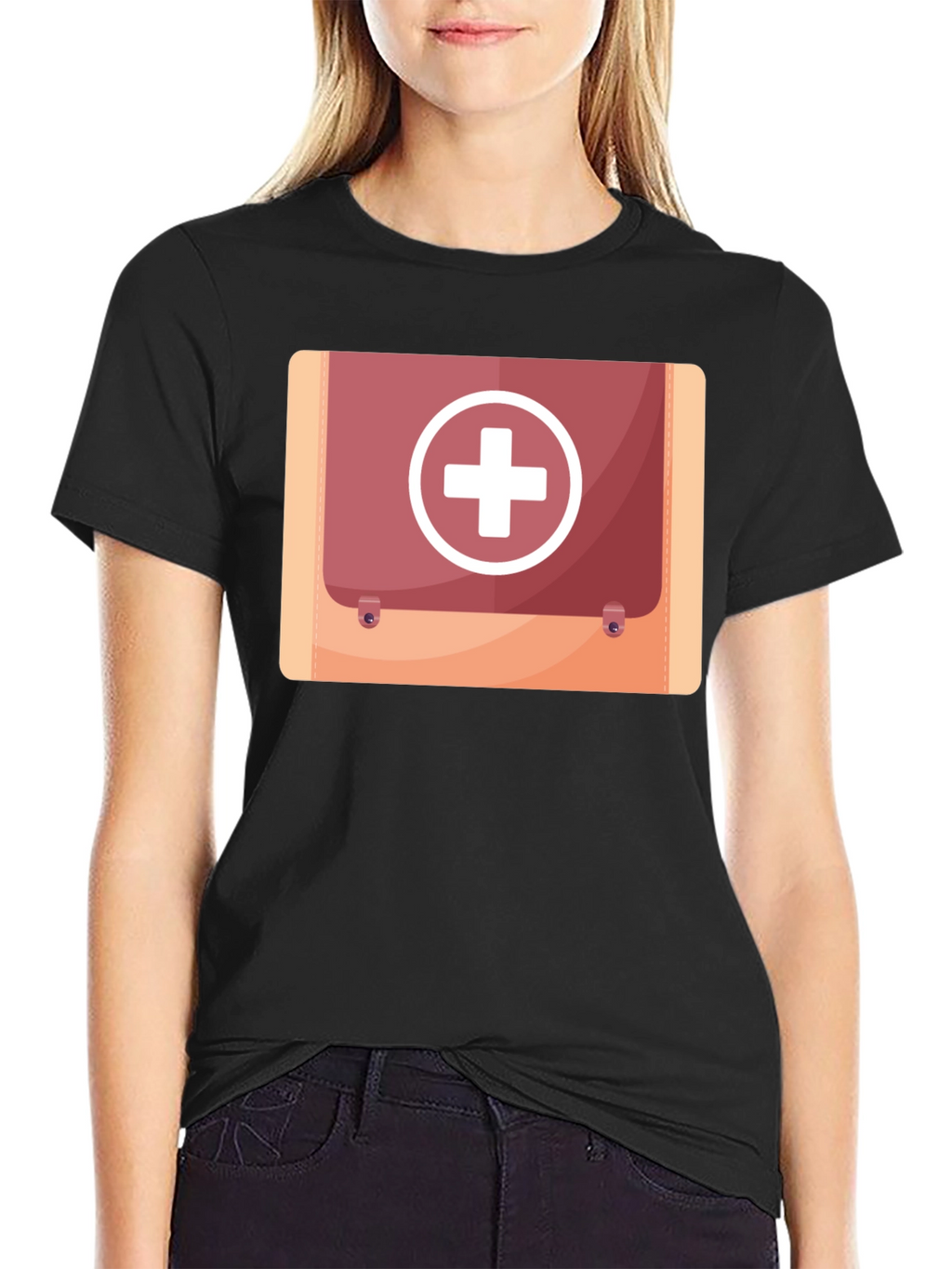 First Aid Kit Graphic Black Tee