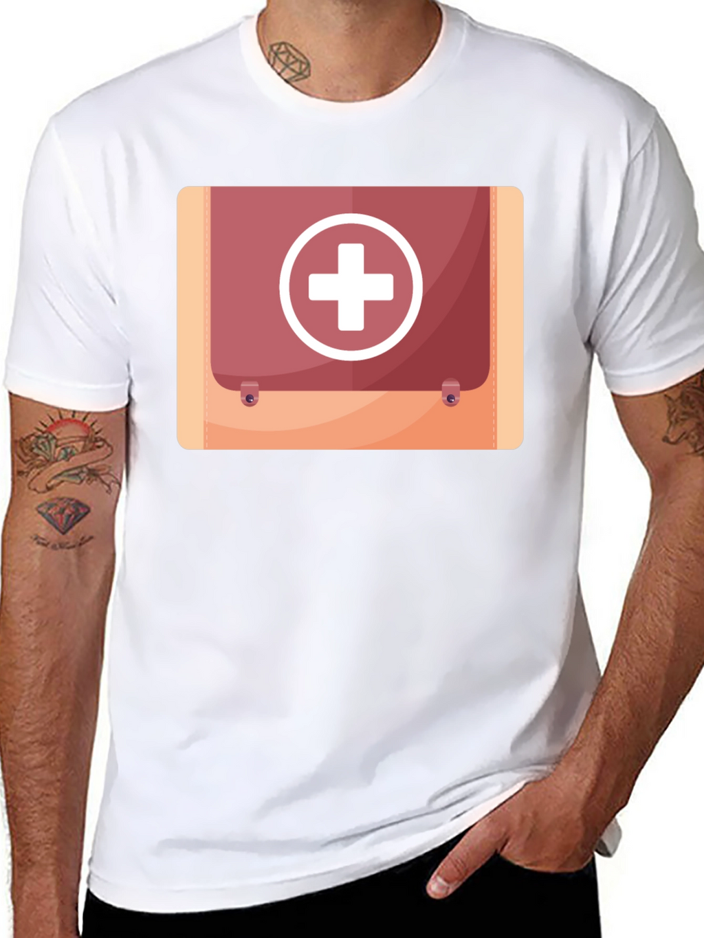 First Aid Kit Graphic Black Tee