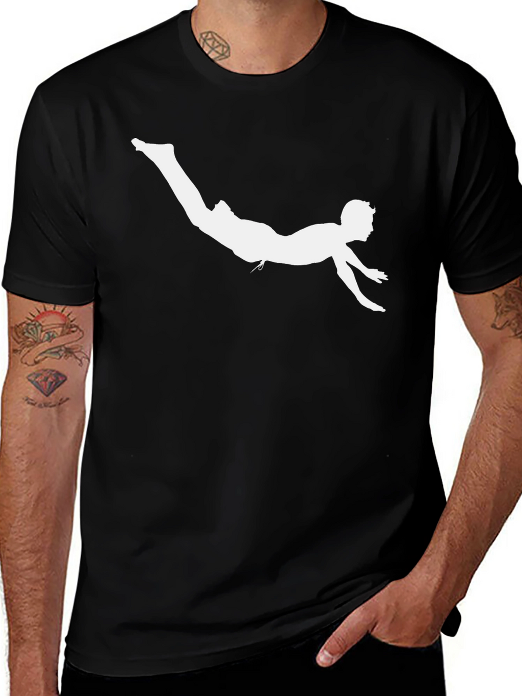 Diver Silhouette Tee - Cool Graphic T-Shirt