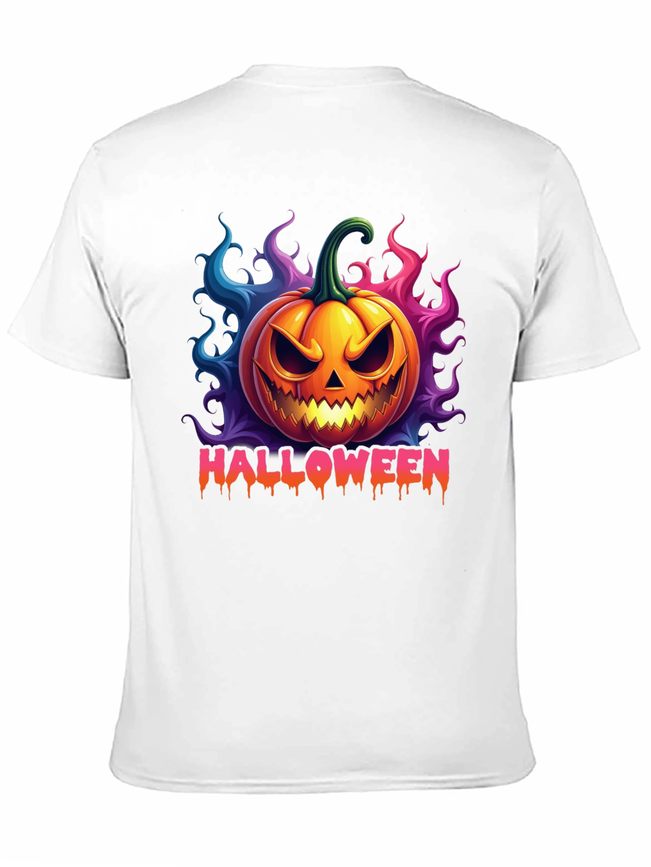 Halloween Pumpkin T-Shirt - Scary Jack O Lantern Design
