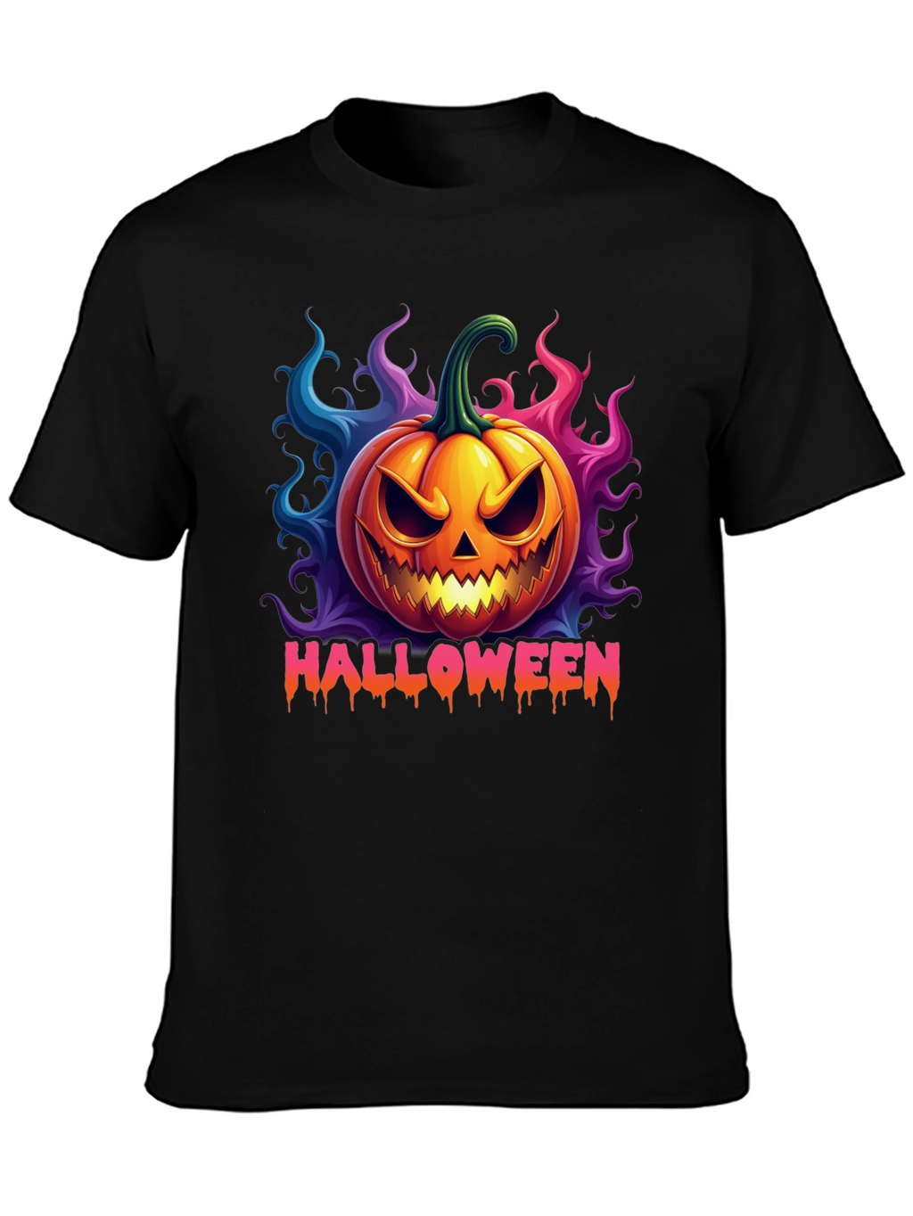 Halloween Pumpkin T-Shirt - Scary Jack O Lantern Design