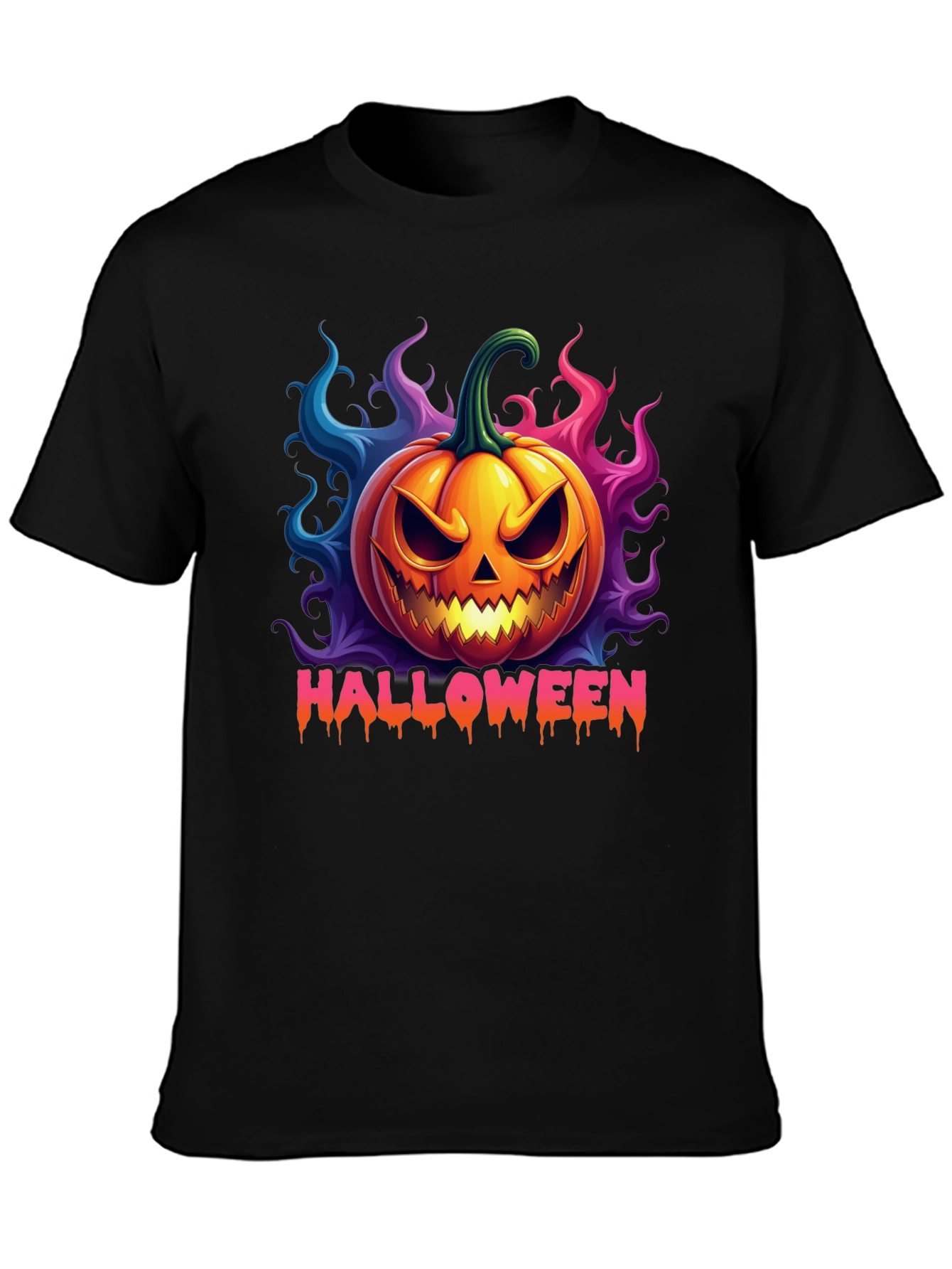 Halloween Pumpkin T-Shirt - Scary Jack O Lantern Design
